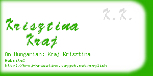 krisztina kraj business card